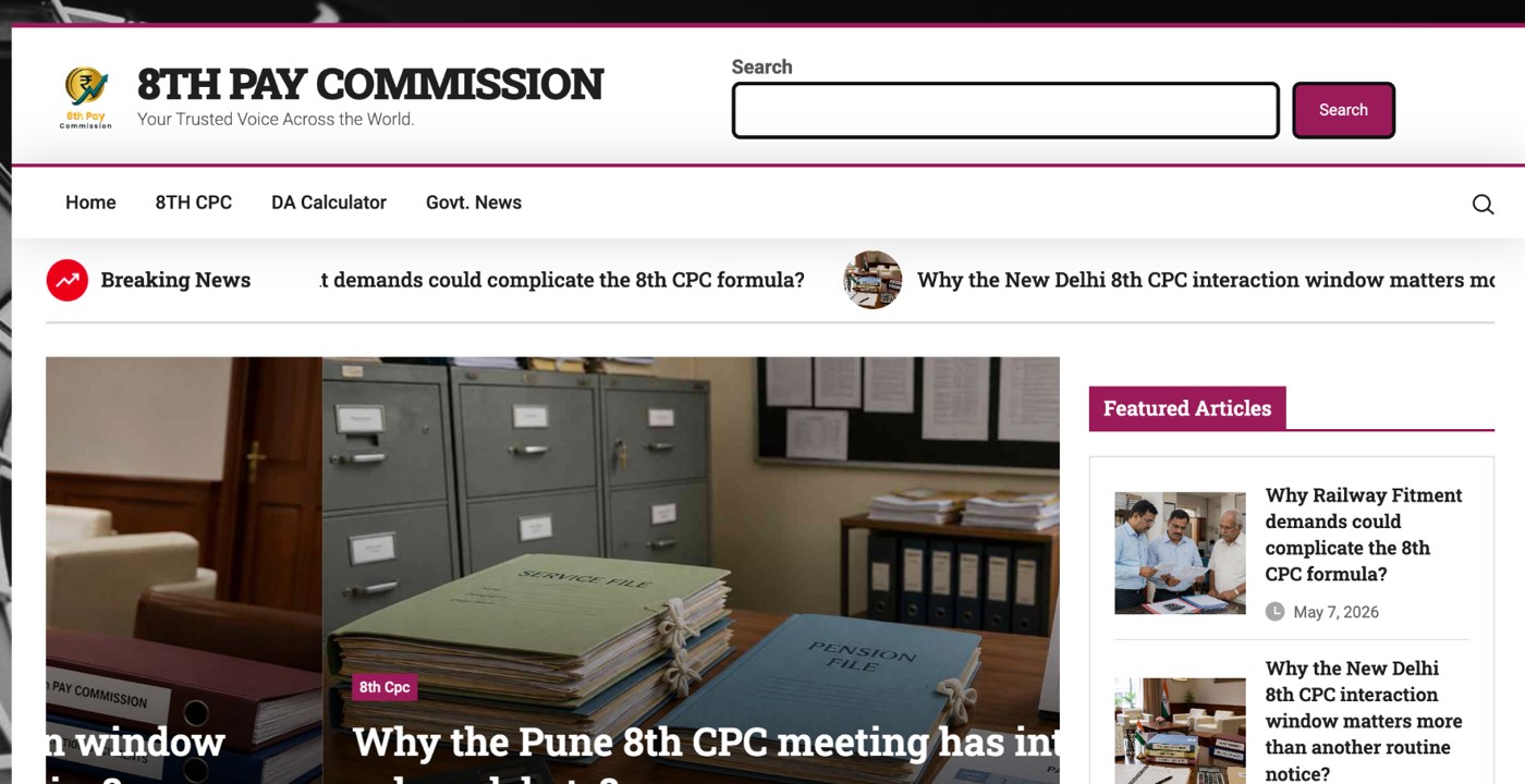 8thpaycommission.org website preview